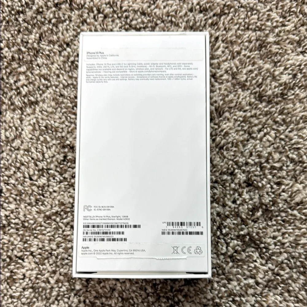 iPhone 14 Plus BOX ONLY